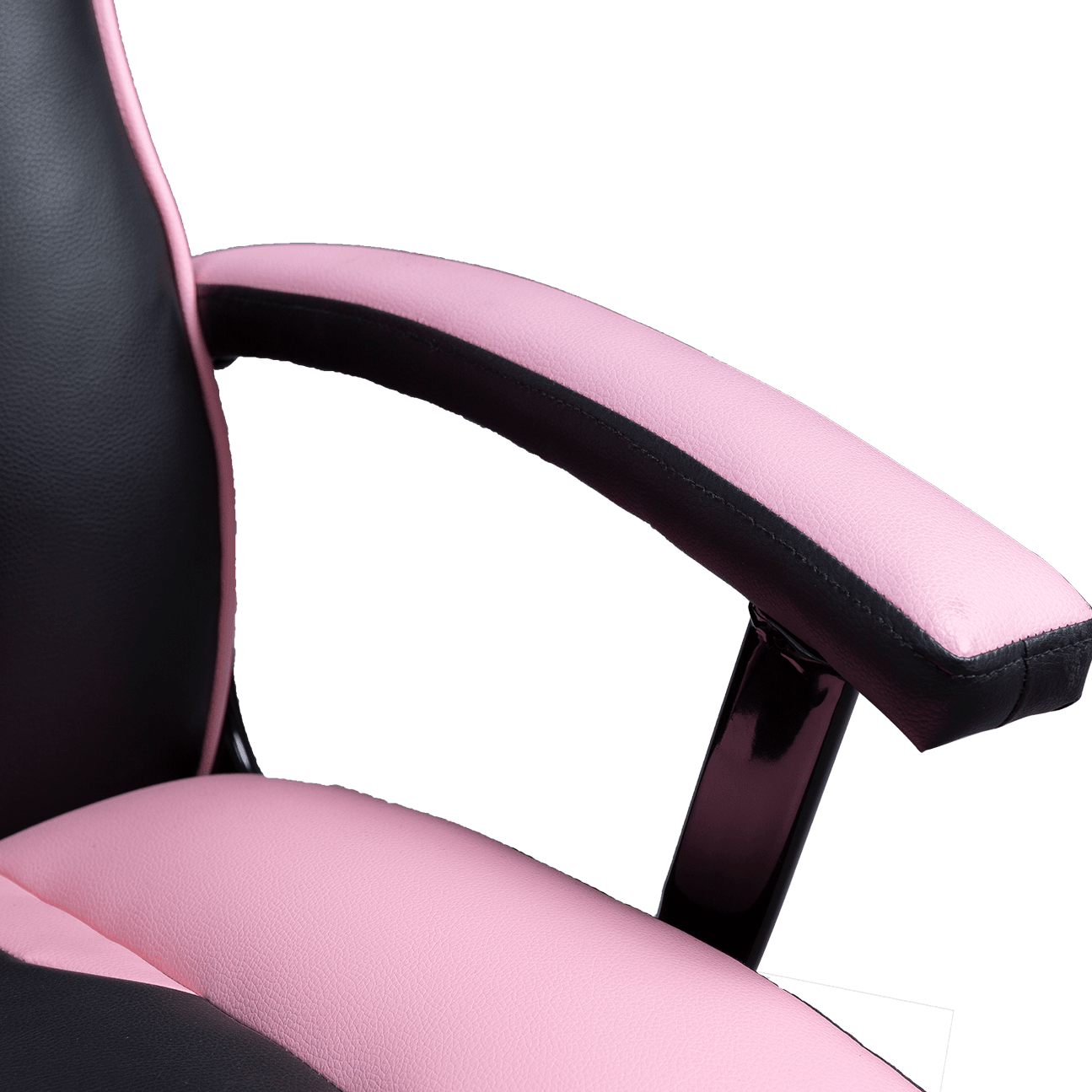 Superieure kwaliteit zwart roze PU lederen bureaustoel Comfortabel zittende PC Gamer Racing stoel details