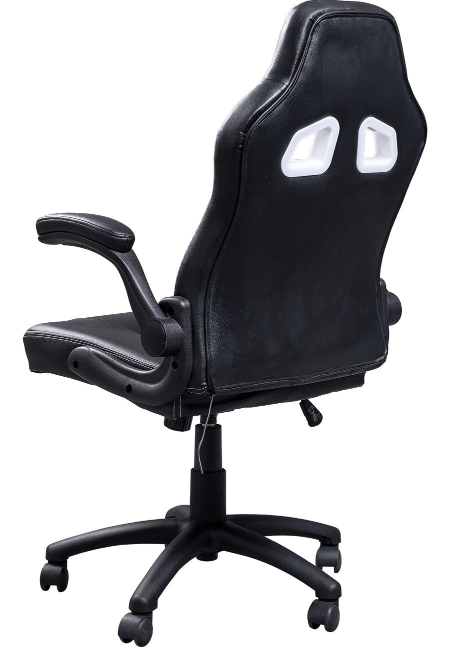 360 Swirl Lift Bureaustoel Verstelbare Hoogte Draaiende Gaming Stoelen PU Lederen Bureaustoelen Met Zachte PU Gewatteerde Armsteun details