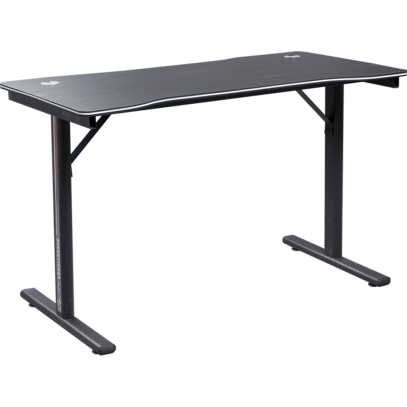 Zwarte waterdichte duurzame L-vormige gamingstoel Home Office PC Gamer Desk details