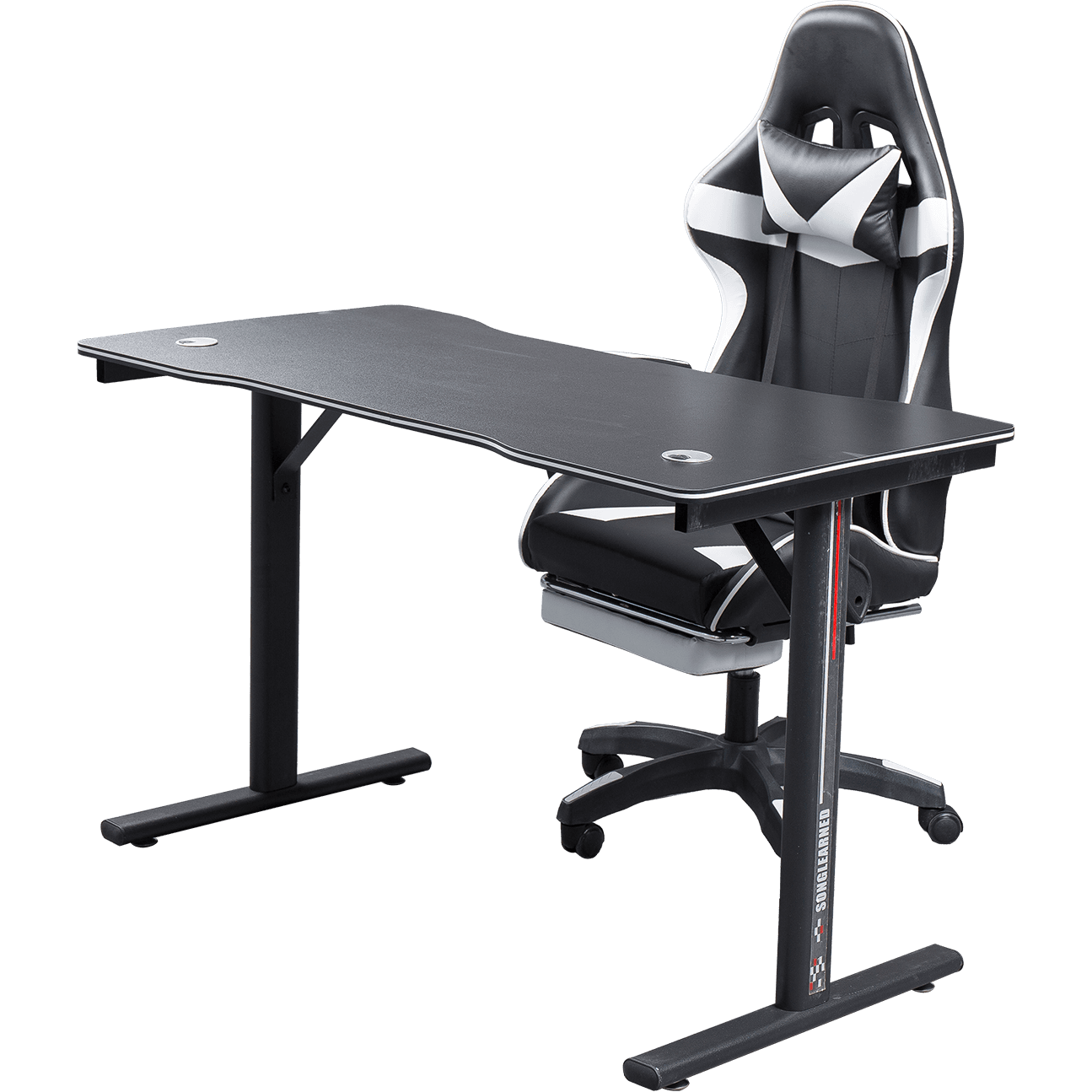 Zwarte waterdichte duurzame L-vormige gamingstoel Home Office PC Gamer Desk