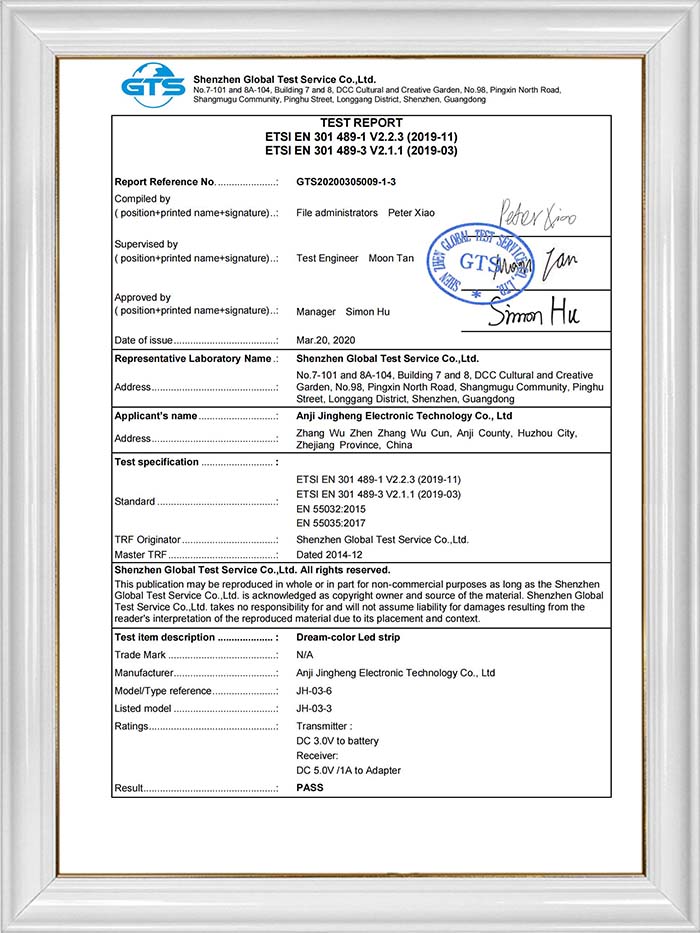 Het Meubilairco. van Anji Yuhui, Ltd. TESTRAPPORT 2019